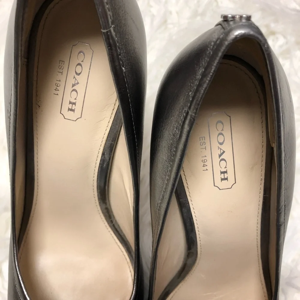 🎉HP🎉GORGEOUS COACH BREANA PLATFORM PEEPTOE HEELS/SHOES